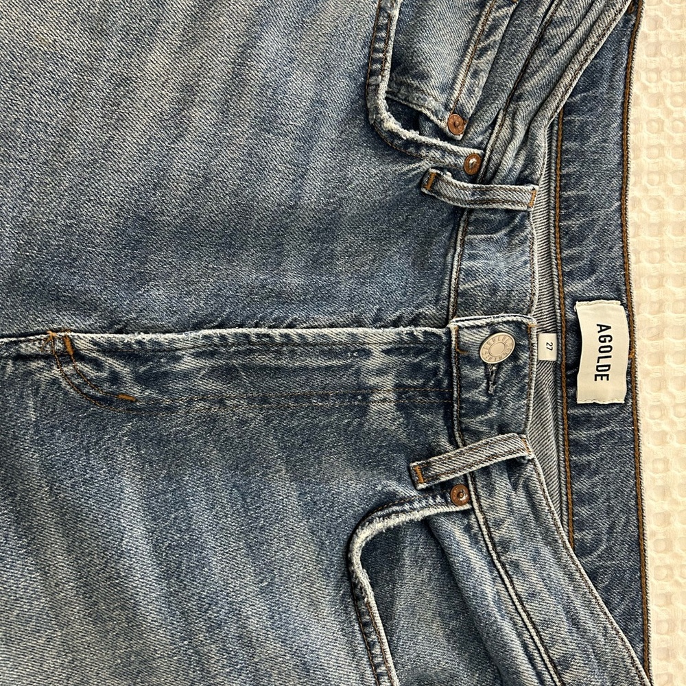AGOLDE Women's Blue High-Rise Jeans